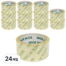 블루마토 박스테이프 48mm x 50m PTP001, 투명, 24개입