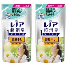 Lenor 蘭諾 日本原裝進口 1WEEK 一週間衣物消臭室內曬乾柔軟精 暖陽香 補充包, 920ml, 2包