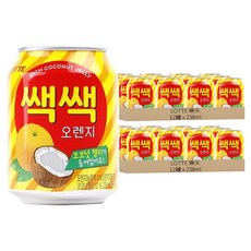 LOTTE 樂天 粒粒橘子汁 含椰果, 238ml, 24罐