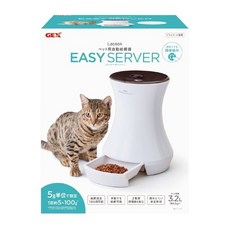 GEX 便宜行事飼服器, 寵物用自動給餌器, 5g單位設定, 1日4回可能, 3.2L, 1盒