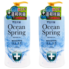 雪芙蘭海洋活泉沐浴乳 海藻抗菌 溫和抗菌 含海洋紅藻精華+IPMP抗菌成份, 1kg, 2瓶