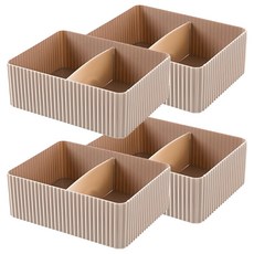 THE ZAKKA 多用途層層化妝品整理盒, 棕色, 4個