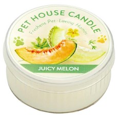 PET HOUSE 室內除臭寵物香氛蠟燭-香甜蜜瓜, 1.5oz, 43g, 無添加色素, 石蠟, 石油, 100%全天然黃豆蠟, 純棉芯, 1罐