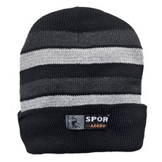 條紋設計針織毛帽