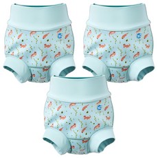 Splash About Happy Nappy Duo 銀離子3D雙層游泳尿布褲 頑皮水獺, XXL, 3件