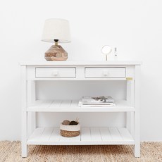 바네스데코 다용도 3단 서랍 원목 콘솔, 화이트