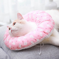 힐링타임 도넛 쿠션 넥카라, 1개, 핑크래빗(NH-364)