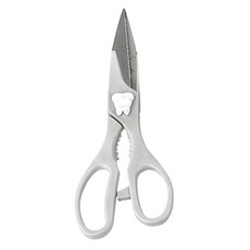 ECHO 廚房剪刀 不鏽鋼材質 鋸齒刀刃 多功能用途 料理好幫手, 21.4 x 7.8cm, 兔子 灰色, 1個