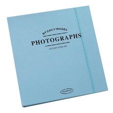 Moneyfull 四格照片自黏相簿 回憶收藏 透明相簿, 藍色, 25張