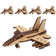 民畫迷你戰鬥機模型飛機製作套組, 5套, 木製