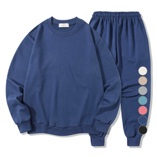 ILLUSO 男女通用柔軟特厚棉質運動衫 + 束口褲套裝