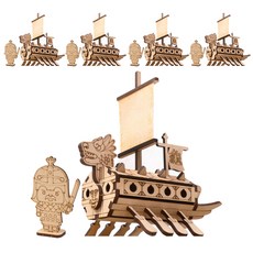 民畫微型李舜臣將軍龜船模型製作套組, 5套, 木質