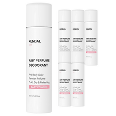 쿤달 에어리퍼퓸 데오드란트 스프레이 베이비파우더향, 150ml, 6개