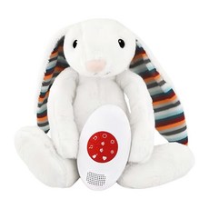 ZAZU 心跳好朋友 安撫娃娃 聲控啟動 6種聲音模式, 32cm, 小兔 Bibi, 1入