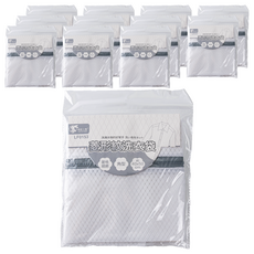 粉彩小兔 菱形紋洗衣袋 40x50cm, 白色, 12個