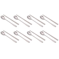 Table Art 勺筷餐具組 8人份用, 單色, 湯匙 8支+筷子 8雙