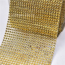 MEO 仿製水鑽 10碼 布料, 金色