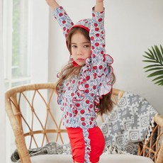 matildany 女童款New Agada兩件式泳衣+荷葉邊泳帽