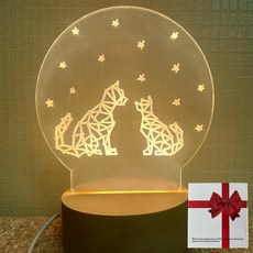 LED壓克力繪畫氣氛燈, 圓形