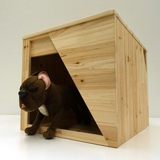 라뜰리에드보아 걍집쓰리 중형 원목강아지집 하드하우스, 1개