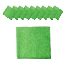 World Clean 高級經編超細纖維抹布 中型, 10個, 綠色