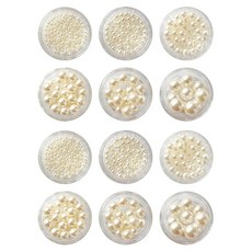 Funny Nail 珍珠水鑽 6件組, 圓形珍珠, 2個