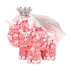 SEMBO BLOCK 森寶積木 花卉獨角獸 粉幻流螢 積木, 1個, 粉色