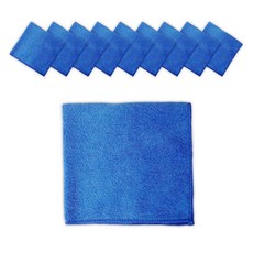 World Clean 高級經編超細纖維抹布 中型, 10個, 藍色