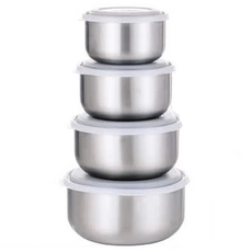 MASIONS 美心 加高型304不鏽鋼調理碗組, 不鏽鋼調理碗4個, 1組