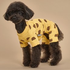 SUPER PET 犬用熊印花連身衣, 黃色