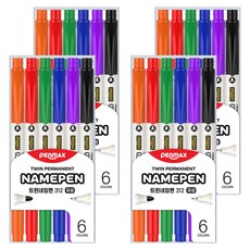 PENMAX 雙頭姓名筆 6色組 312, 混合色