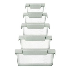 LocknLock 樂扣樂扣 空間精靈收納保鮮盒 5個, 230ml + 500ml + 920ml + 1.6L + 2.7L, 1組