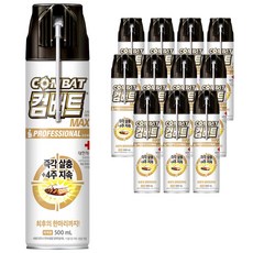 컴배트 프로페셔널 맥스 바퀴 에어로솔, 500ml, 12개