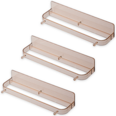 J-RO 拖鞋整理架 黏貼式多用途掛勾, 3個, 棕色