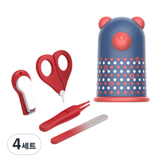 어바웃올리 베이비 가위 안전 손톱깎이 세트, 곰돌이, 4세트