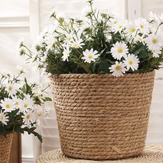 Youngnu Mall 手工藤編花盆籃 A 簡約款, 混合色