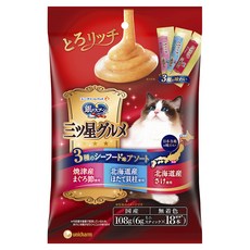 unicharm pet 銀湯匙 三星美食 貓肉泥, 鮪魚 + 干貝 + 鮭魚, 108g, 1袋