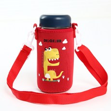 한봄누리 크로스 컵 홀더 가방, 레드 공룡, 1개