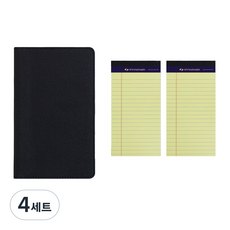 스탠다드 패드폴리오 Mini + 리갈패드 Mini 2p 세트 50매, BLACK + 랜덤 발송, 4세트