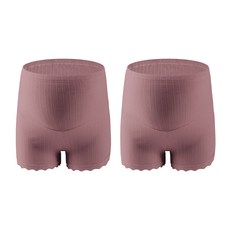 ODAMI 棉質素色高腰調整型孕婦四角內褲組 2入