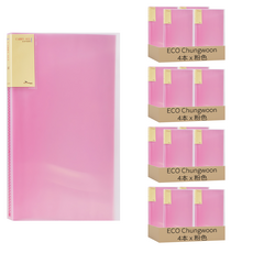 ECO Chungwoon 彩色內頁資料夾 A4 30頁, 粉色, 16個