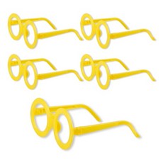 유니아트 아동용 만들기 안경, 노랑, 5개