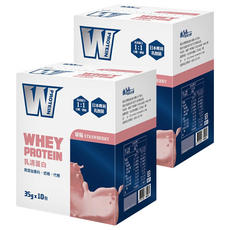 義美生醫 W PROTEIN乳清蛋白飲 草莓拿鐵, 350g, 2盒