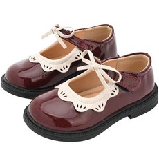 Rabbit Foot 女童用8字形蝴蝶結蕾絲單鞋平底鞋