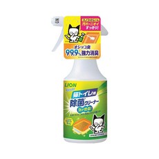LION 獅王 寵物廁除菌泡沫清潔劑 貓砂盆專用, 快速除臭 防止異味產生, 清香, 270ml, 1瓶