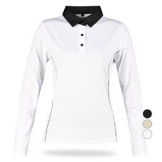 luxgolf 女款高級系列撞色翻領長袖高爾夫衫 JN4A616W