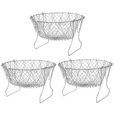 아케이바이 접이식 고급형 스텐튀김망, 3개