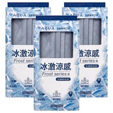 AQUA MASK 水舞生醫 冰激涼感口罩 未滅菌, 冰川藍, 10片, 3盒