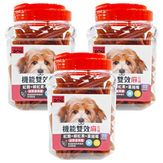 by DOG 機能雙效麻花捲 泌尿道保健, 紅麴 + 蝦紅素 + 蔓越莓, 800g, 3罐