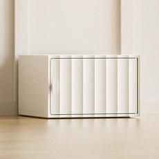 FAmILyLIFE 生活 長虹波紋磁吸式可疊加 小型款收納櫃, 淨白款, 2個